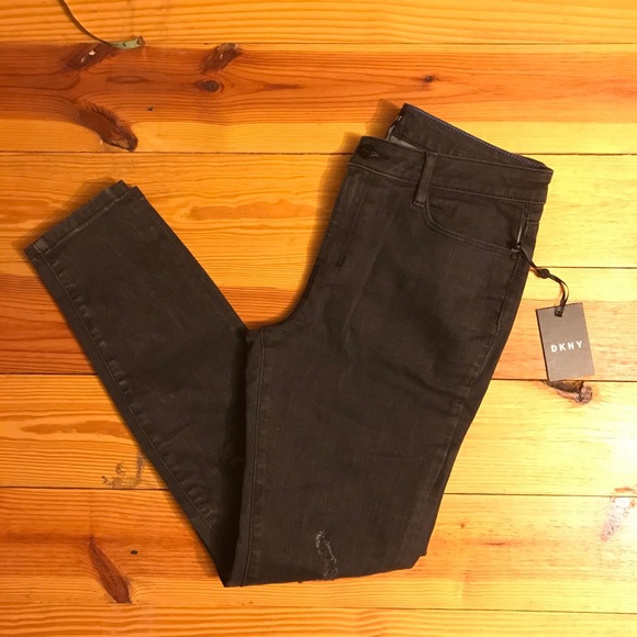 DKNY Black Distressed Skinny Jeans, NWT, 28 - Picture 14 of 14